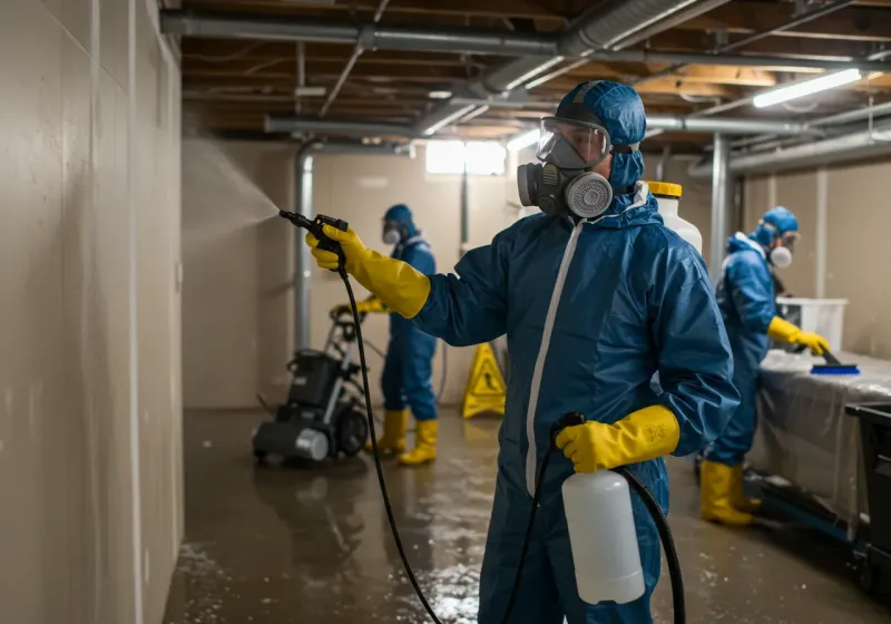 Basement Sanitization and Antimicrobial Treatment process in Nellis Air Force Base, NV